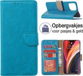 Hoesje geschikt voor iPhone 15 Pro Max Book Case - Portemonnee hoesje - PU Lederen bookstyle hoes - iPhone 15 Pro Max wallet case - Blauw - EPICMOBILE