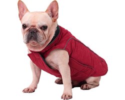 BePetMia -Hondenjas - Winter Warm Jacket Vest - Kleine en middelgrote honden- Winddicht -met reflecterende ruglijn voor extra zichtbaarheid - Medium -Rood