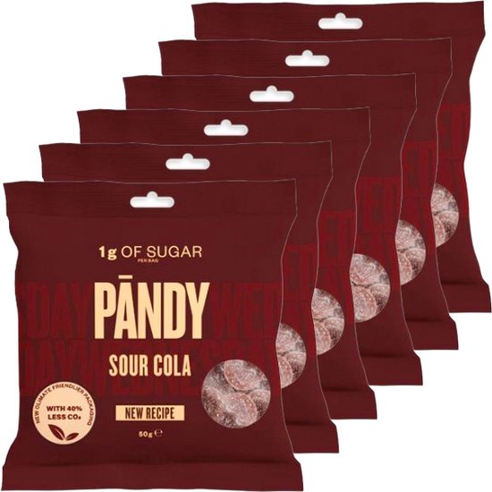 Pandy Candy Sour Cola 6 Stuks 6 x 50 gram bol
