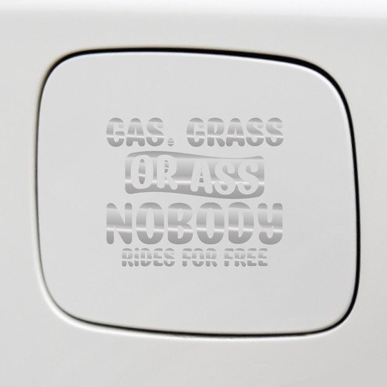 Autocollant Voiture "GAS GRASS OR ASS - NOBODY RIDES FOR FREE" - Style JDM - Taille 2XL - Réf. 1874
