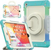 Tablet Hoes voor Kinderen - Geschikt voor iPad Hoes 5e, 6e, Air 1e, Air 2e Generatie - 9.7 inch - Regenboog Blauw