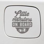Bumpersticker - Little Monsters On Board - 14x16 - Antraciet