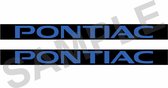 1970-1993 Pontiac Firebird doorhandle sticker blauw - opdruk: PONTIAC