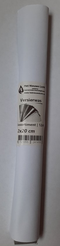 Het Nieuwe Licht® - Versierwas - wasfolie - stroken - 12 kleuren - 2x20cm