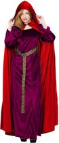 Smiffy's - Middeleeuwen & Renaissance Kostuum - Luxe Rode Cape Mantel Adelijne Vrouw - Rood - One Size - Halloween - Verkleedkleding