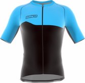 Bioracer Junior wielershirt korte mouw Zwart/Blauw Maat 140