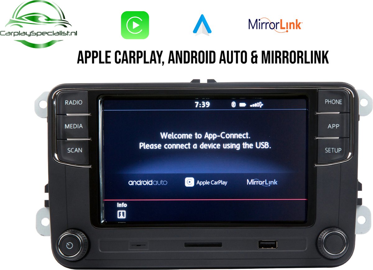 RCD 360 PRO Android Auto, Apple Carplay en MirrorLink - Volkswagen Android Auto / Apple Carplay Radio en Navigatie