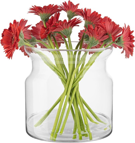 Glazen cilinder H: 19 cm glazen vaas ronde vaas doorzichtige ronde vaas voor rozen gedroogde bloemen struik bloemenvaas bruiloft decoratie glazen vaas cilinder 19 cm 4640 ml