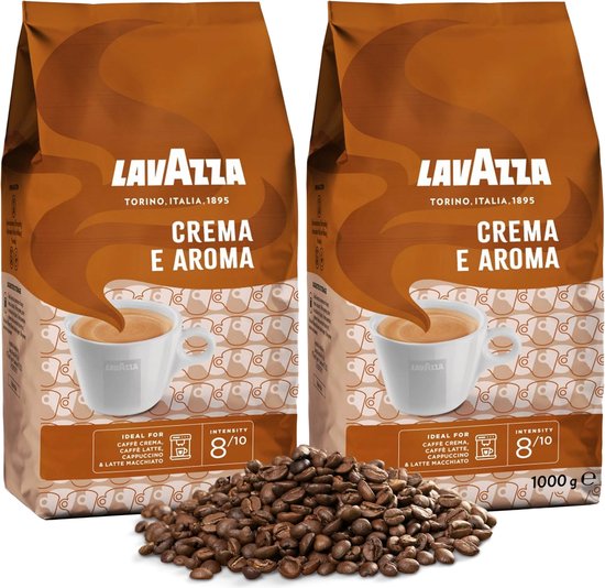 LAVAZZA Crema E Aroma - Een mengsel van medium gebrande Arabica en Robusta koffiebonen