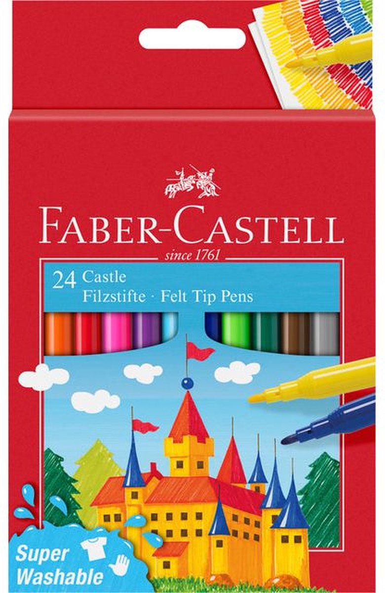 Faber Castell Feutres Faber-Castell Jumbo étui 24 pièces assorti