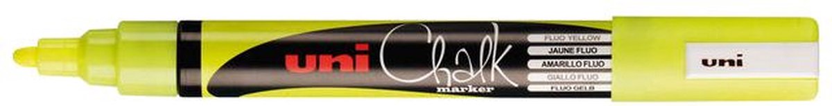 Krijtstift uni-ball rond 1.8-2.5mm fluor geel | 1 stuk | 12 stuks
