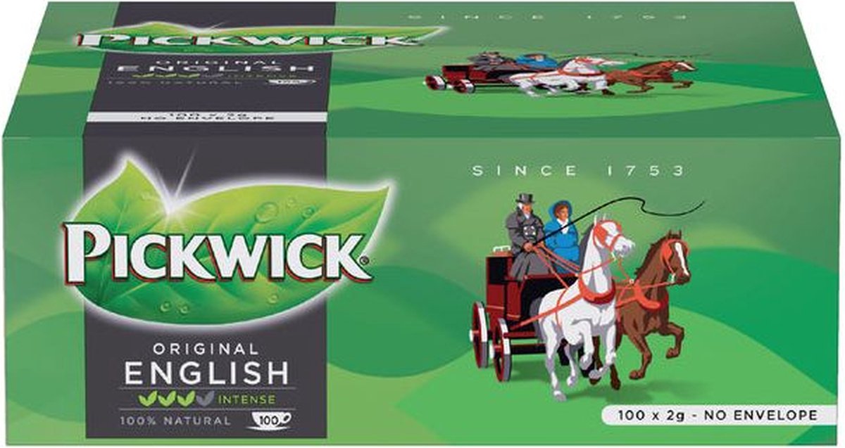 Thee Pickwick engelse melange - 100 zakjes x 2gr zonder envelop - 6 dozen