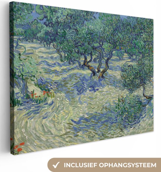 Peintures sur toile - Le jardin d'oliviers - Peinture de Vincent van Gogh - 80x60 cm - Décoration murale