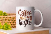 Mok Coffee and hustle - Koffie - Coffee - Koffieliefheber - Coffee lover - Cadeau - cup of coffee