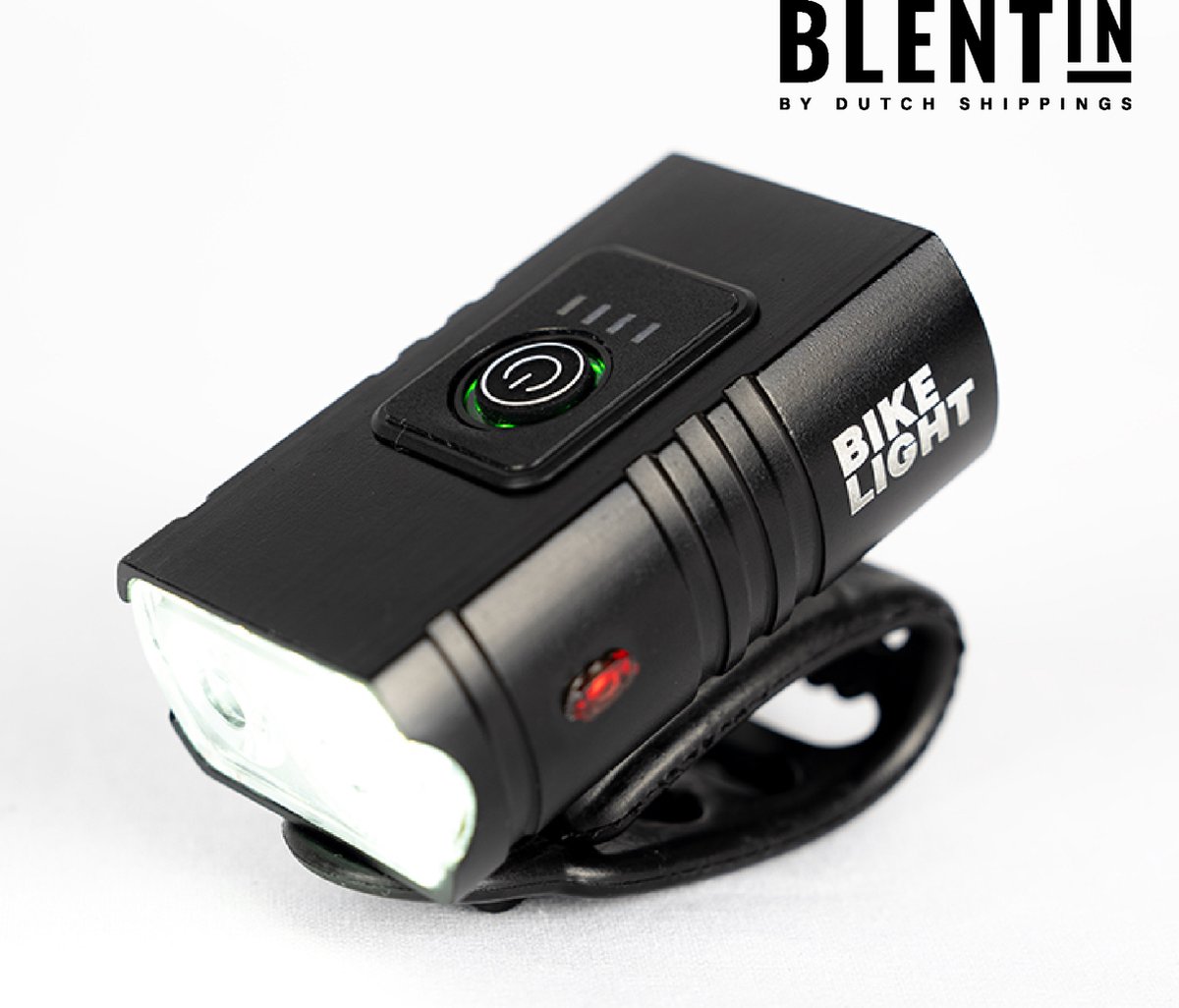 BLENTIN® - Fietslamp LED, Fietslicht, Fietsverlichting, Racefiets, Voorlicht, Oplaadbaar, Micro USB, Verstelbaar, Zwart