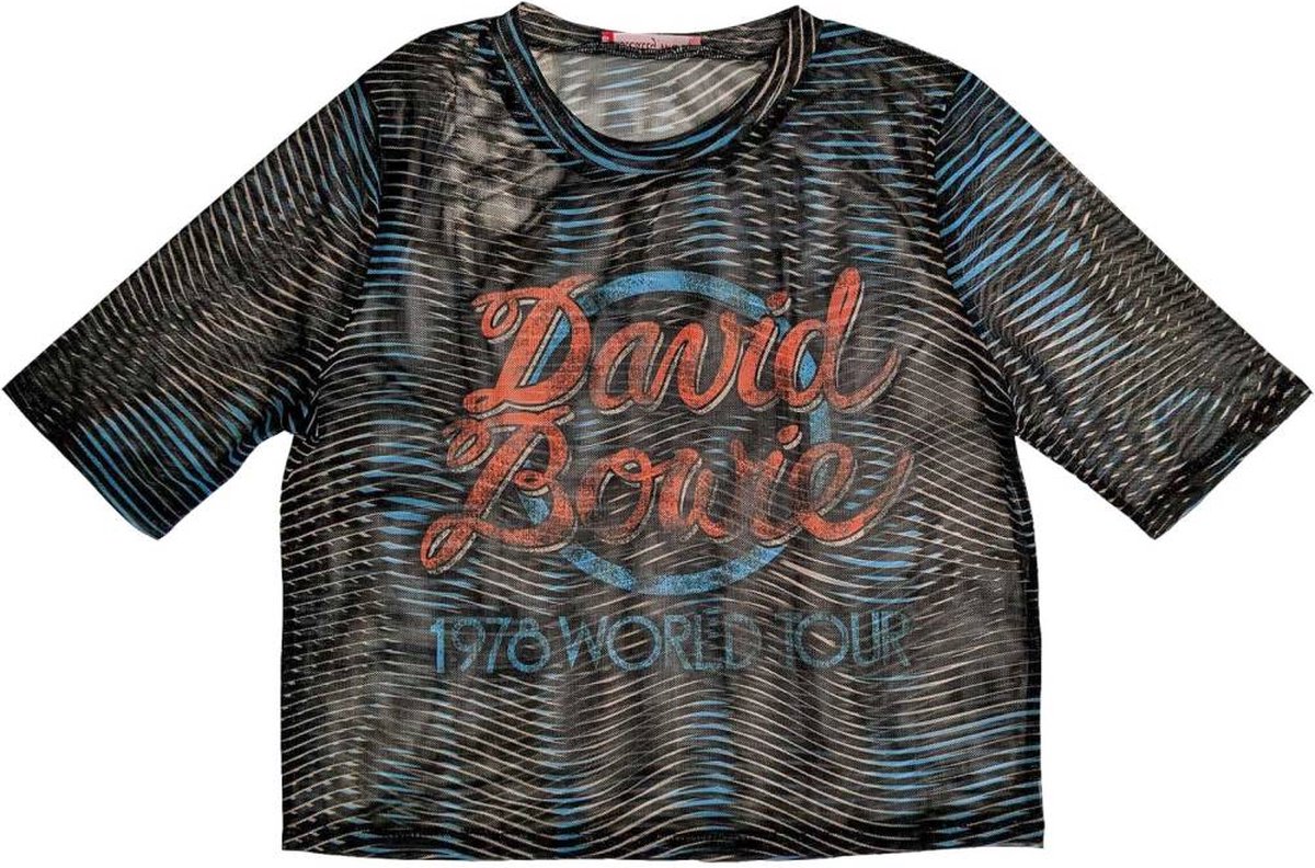 David Bowie - 1978 World Tour Crop top - XXS - Zwart