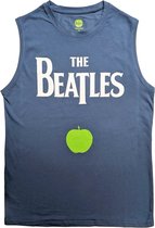 The Beatles - Drop T Logo & Apple Tanktop - 2XL - Blauw