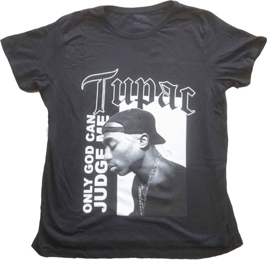 Foto: Tupac only god text dames t shirt xl zwart