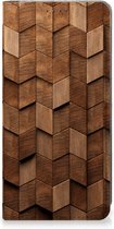 Book Wallet Case geschikt voor Samsung Galaxy S10e Wooden Cubes