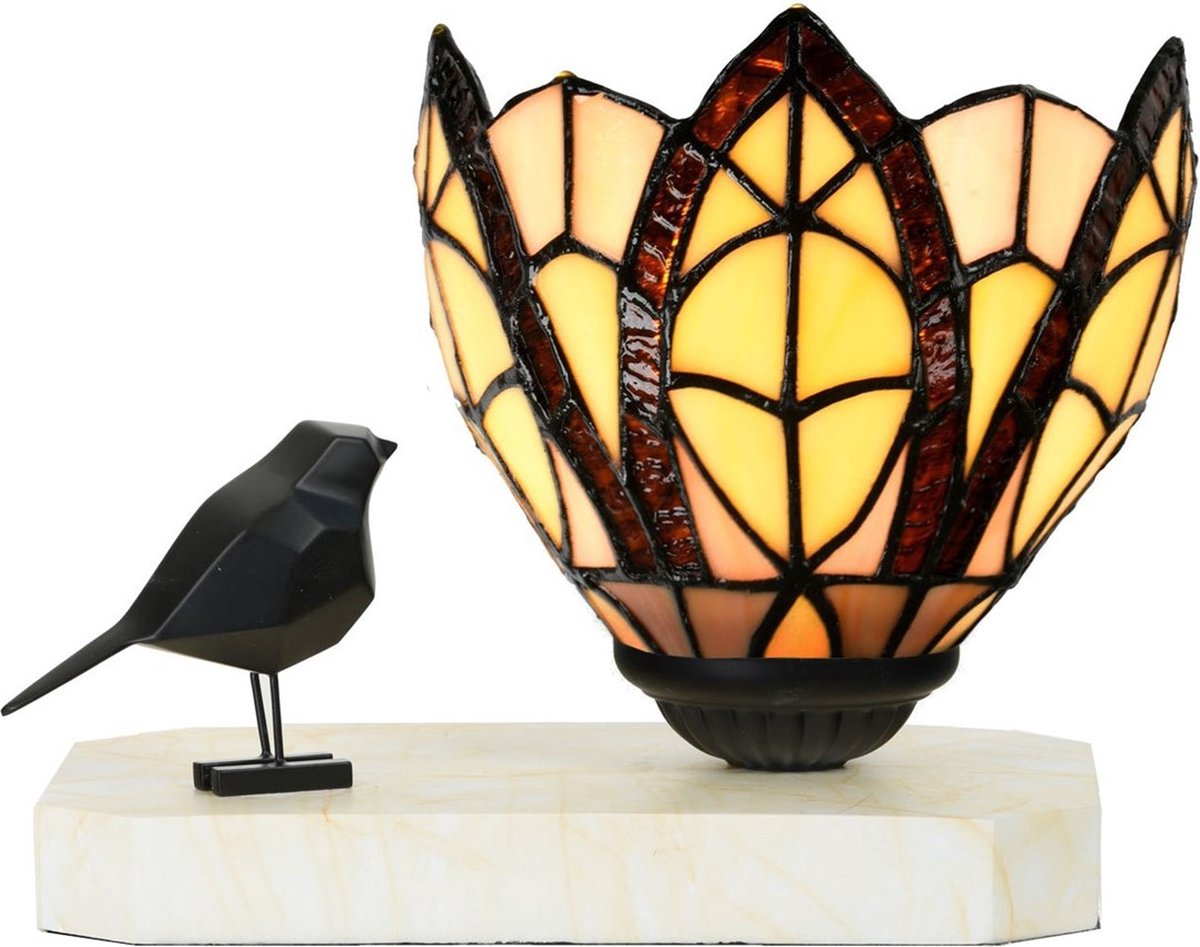 Tiffany tafellamp / sculptuur Ballade van een Vogel Flow Souplesse Small - Art Deco Trade