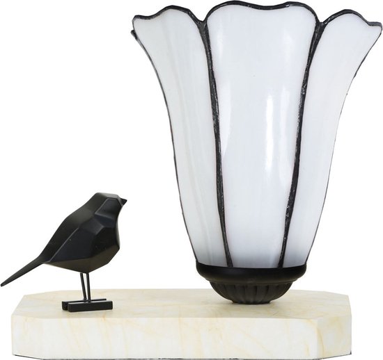 Art Deco Trade - Tiffany tafellamp / sculptuur Ballade van een Vogel Liseron 