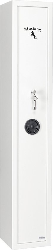 MustangSafes Wapenkluis MSG 1-02BC - 3 Wapenplaatsen - 124 cm Geweer lengte - Dubbelbaard Sleutelslot