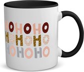 Akyol - kerst mok ho ho ho koffiemok - theemok - zwart - Kerstmis - kerst beker - winter mok - kerst mokken - christmas mug - kerst cadeau - 350 ML inhoud