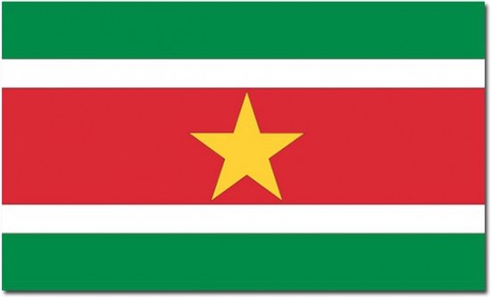 Drapeau du Suriname 90 x 150 cm Articles de fête - Articles de décoration pour supporters / fans sur le thème des pays du Suriname
