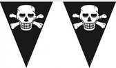 Piraten vlaggenlijn zwart 10 meter