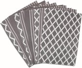 Set van 10 theedoeken van 100% katoen - Zacht - Duurzaam - Stijlvol grijs ontwerp met meerdere patronen - Machinewasbaar - 65 x 45 cm, verpakking van 10 stuks.