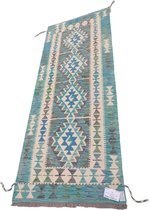 Tapijt - Rug - Kilim - Handgemaakte Kelim - Authentiek Cadeau - Speciaal Cadeau - Uniek Cadeau - Speciaal Present - Handgemaakt Vloerkleed - Afmetingen: 212 cm x 80 cm