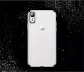 TOTU Soft Jane/ silicone beschermhoes Geschikt voor Apple iPhone XR kleur transparant met grijze randen + gratis screenprotector