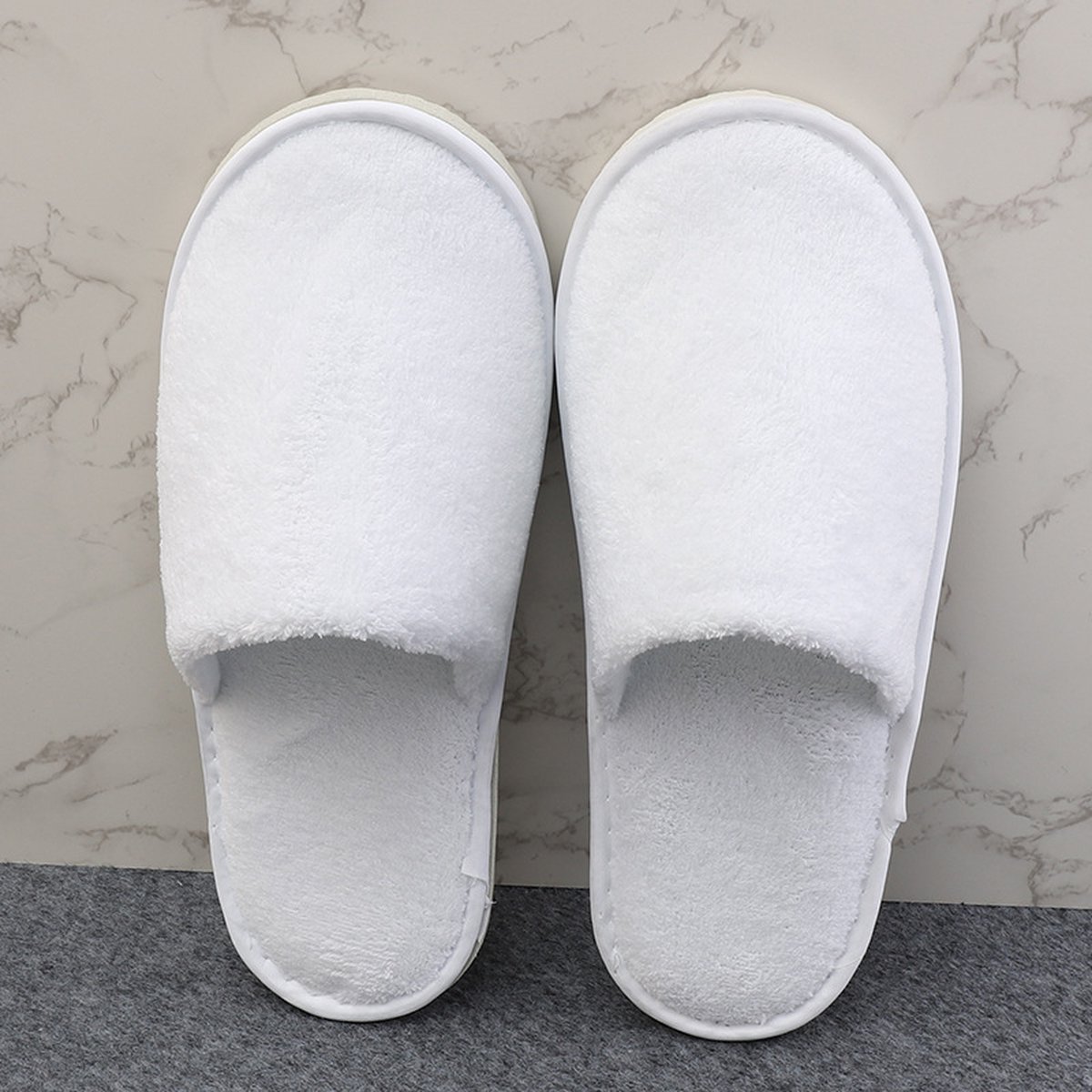 10 stuks Luxe hotel slippers coral, Hotel pantoffels coral, sloffen coral wit