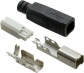 USB 2.0 Connector - Type-B Male Connector - Soldeerbaar - Zwart - Per 1 stuk(s)