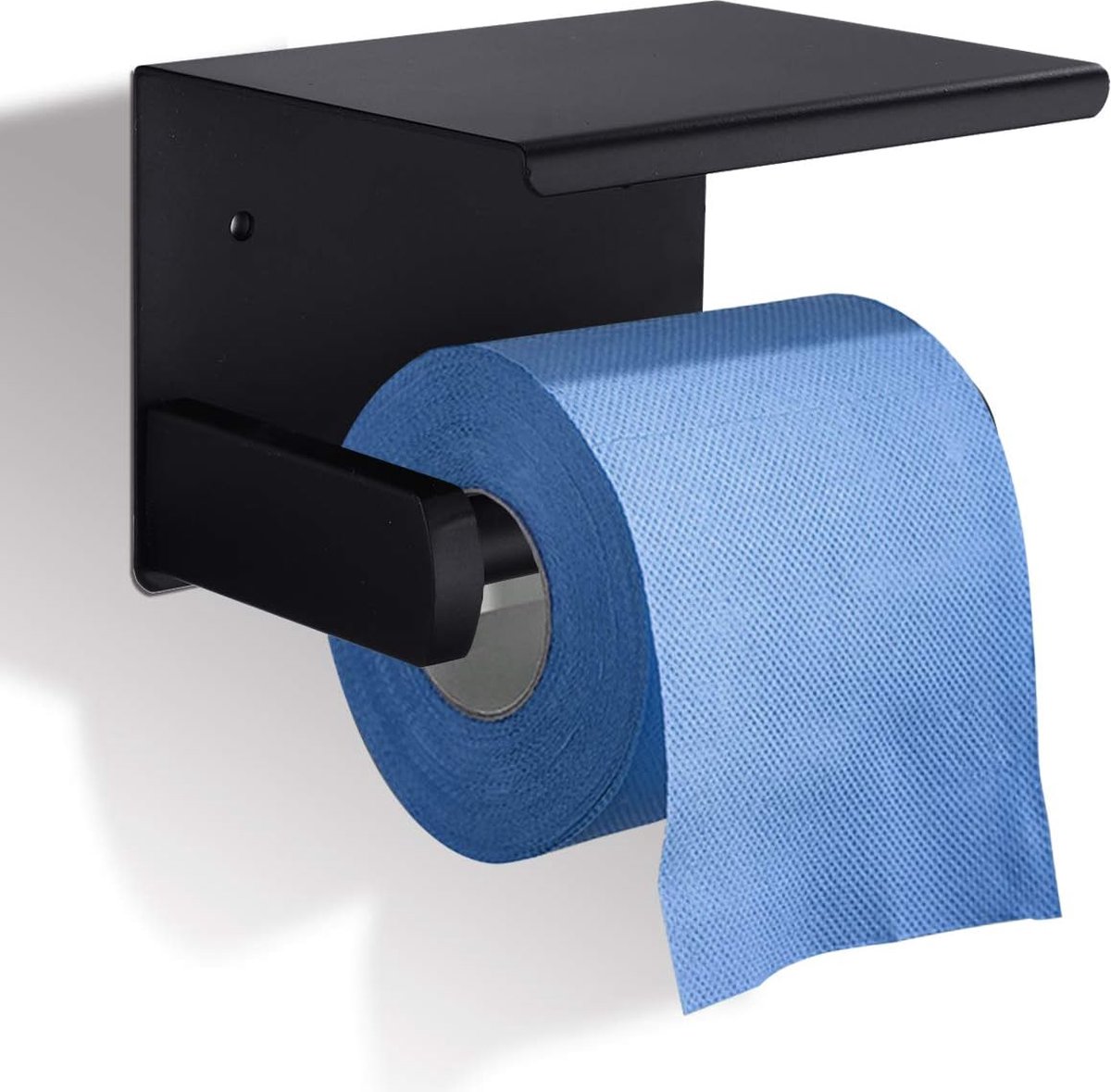 Toiletpapierhouder met ingebouwd plankje. Een geweldig Moederdagcadeau. Wandgemonteerde toiletpapierhouder, boren is niet nodig, geschikt voor badkamers, toiletten en keukens.