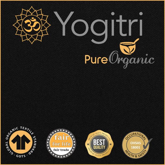 Yogitri Meditatiekussen ECO Raja rond - Nachtzwart van Yogitri — afbeelding 5