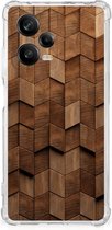 Stevig Telefoonhoesje geschikt voor Xiaomi Redmi Note 12 Pro Plus Wooden Cubes