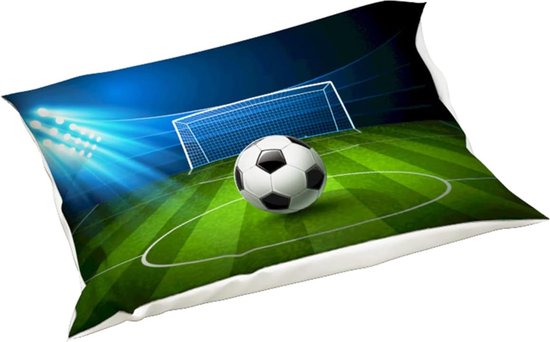 XCQHZYQ IJsvuur Voetbal Dekbedovertrek Beddengoed Set 140x200 cm voor Kinderen Volwassenen, 3D Gedrukt Sport Beddengoed Set Microvezel Zacht Hypoallergeen