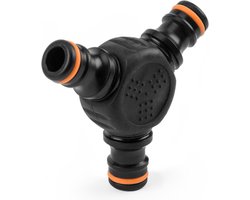 Bradas Black Line Soft koppeling – 3-weg – Voor Gardena aansluitingen – Universeel – Tuinslangverdeler – Lekvrij