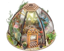 Diy Miniatuur Huis Kit voor Volwassenen om DIY Craft House Model Kit met Meubels en Gereedschap te Bouwen Maak je Eigen Creatieve Geschenk (Starry Flower House)