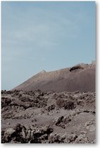 Sereen Vulkanisch Canvas - Lanzarote's Stille Pracht - Minimalistisch Vulkanisch - Foto op Dibond 60x90