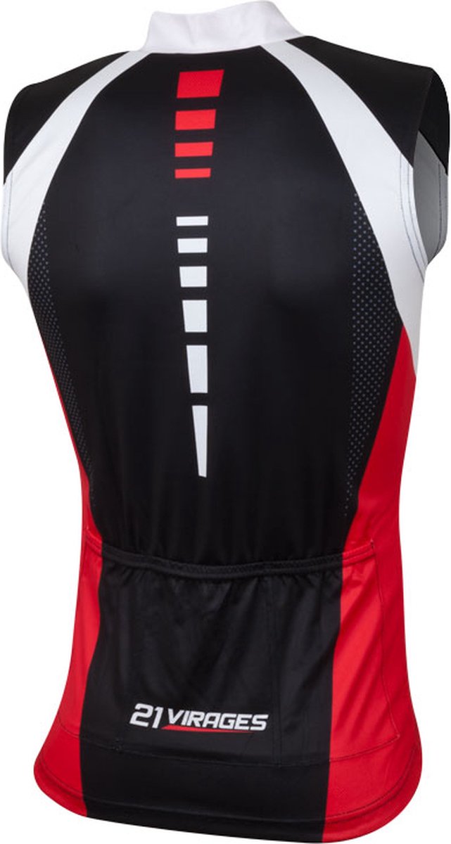 21Virages fietsshirt mouwloos zwart rood - S van 21Virages — afbeelding 2