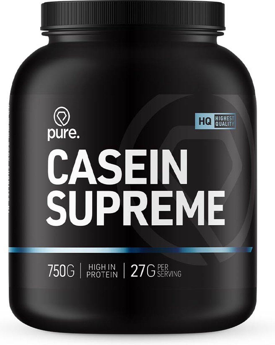 PURE Casein Supreme - 750gr - aardbei - micellaire caseine - eiwitshake - langzame eiwitten - caseïne eiwit