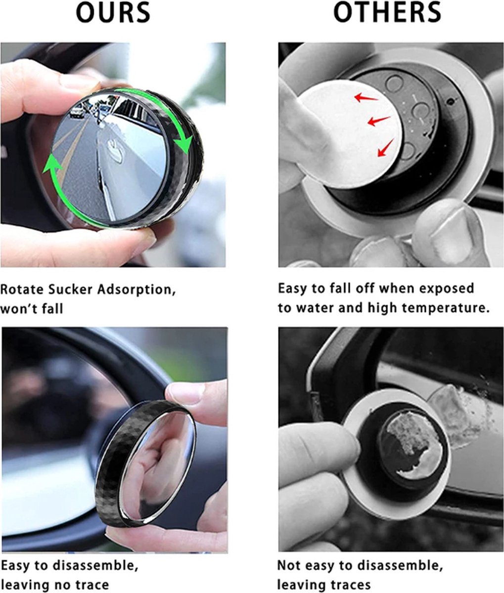 Auto Dode Hoek Spiegels – 360 Graden Roteerbaar - Afbeelding 9