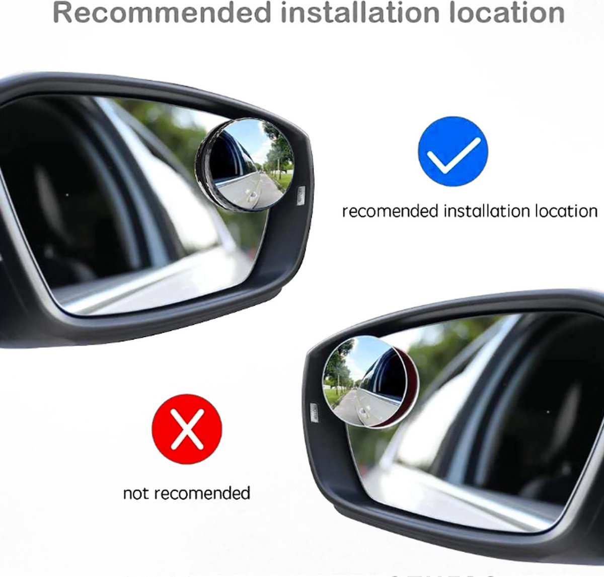 Auto Dode Hoek Spiegels – 360 Graden Roteerbaar - Afbeelding 3