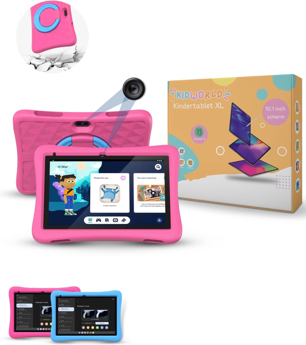 AngelTech Tablette Enfant XL - 100% Kidsproof - Extra Groot - Également  Pour Adultes - | bol