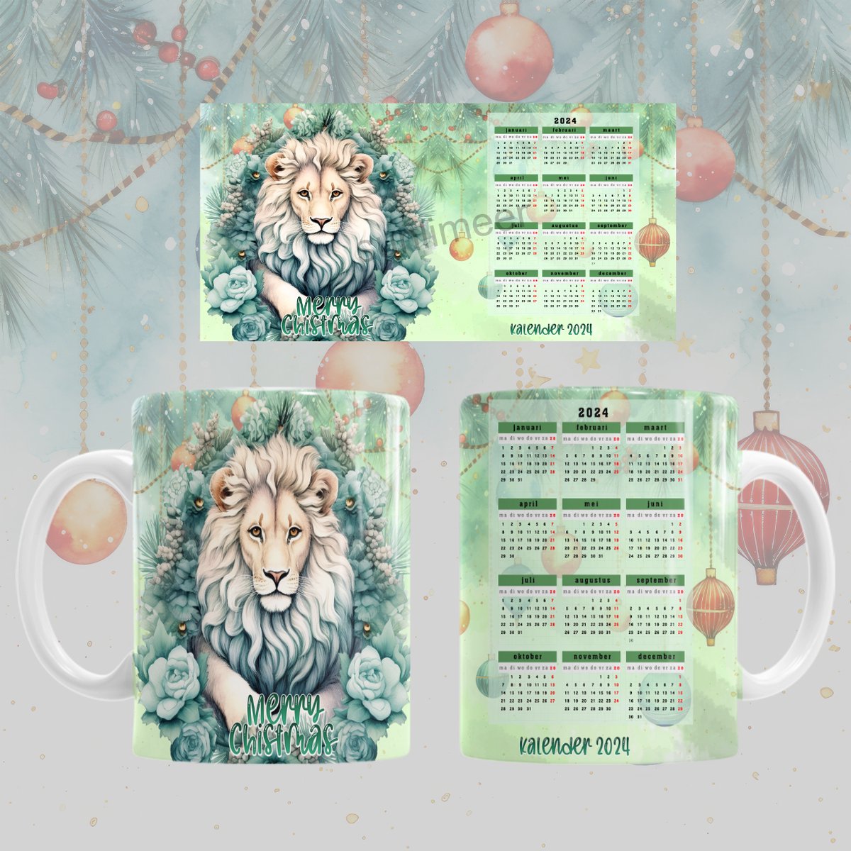 Mok Merry christmas / Vrolijk kerstfeest met de jaarkalender 2024!