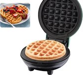 Mini Wafelijzer - Wafelmaker - Waffle Maker - Anti-Aanbaklaag - 350 Watt - Rood