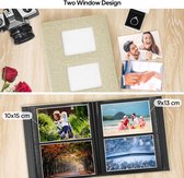 Traditioneel fotoalbum, 10 x 15/9 x 13 cm, fotoalbum, 10 x 15 cm, met 200 hoesjes, fotoalbum met hoezen voor bruiloft, familie