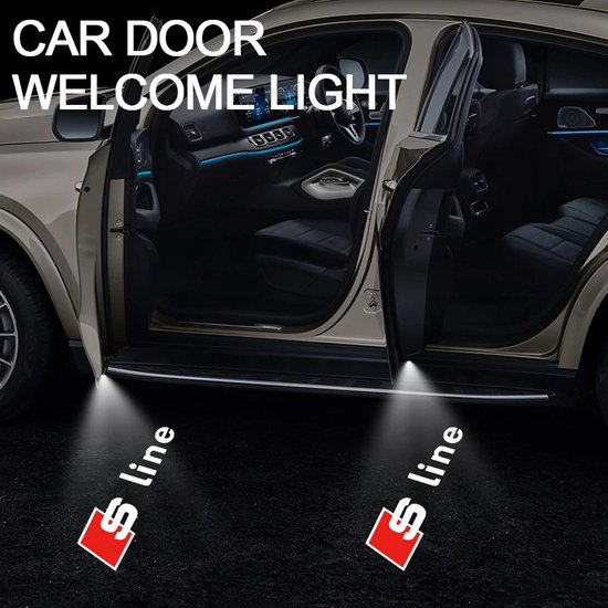 Projecteur de porte de voiture - Audi - Projecteur de logo - Logo Audi -  Porte de